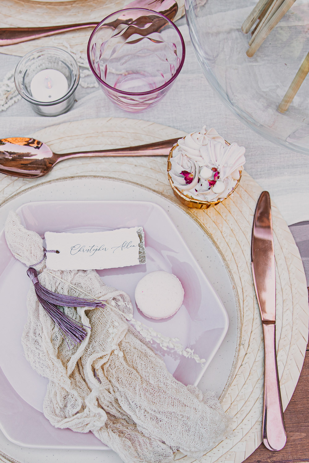 Place Setting Decor Napkin Place Name Earthy Boho Wedding Natalie Hamilton Photography