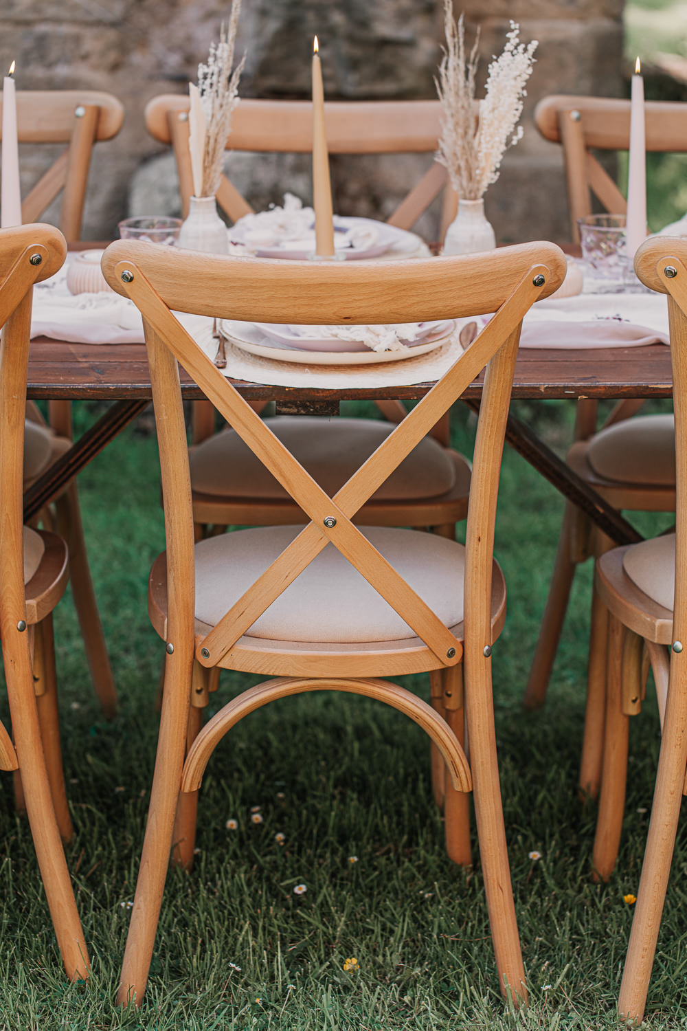 Cross Back Chair Earthy Boho Wedding Natalie Hamilton Photography