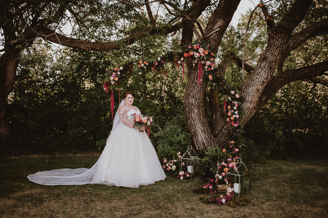 Flower Installation Floral Tree Candle Decor Fairytale Forest Wedding Christina W Kroeker Creative