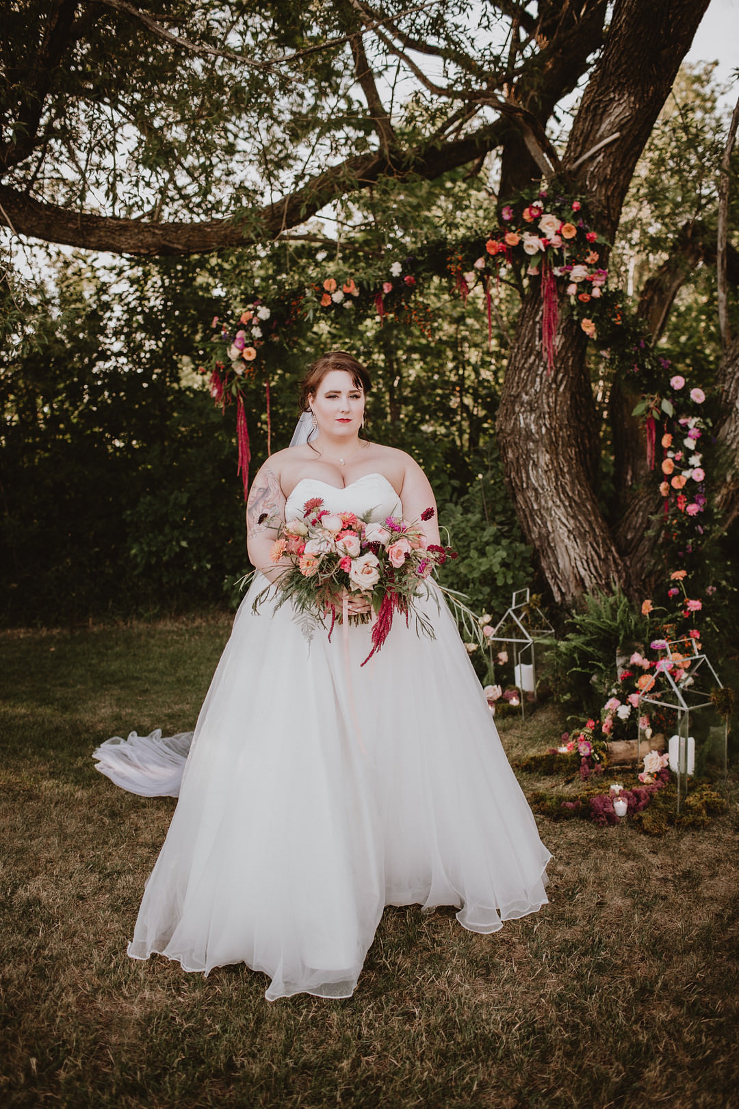 Fairytale Forest Wedding Christina W Kroeker Creative Flower Installation Floral Tree Candle Decor