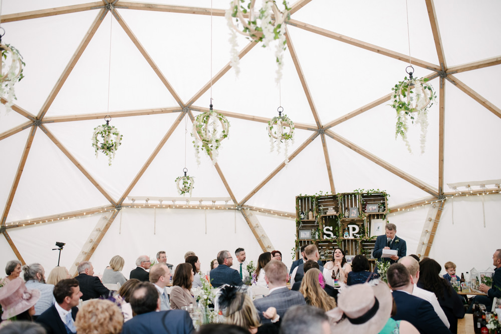 Geodome Tent Marquee Dome Reception Geodome Campsite Wedding Aden Priest Photography