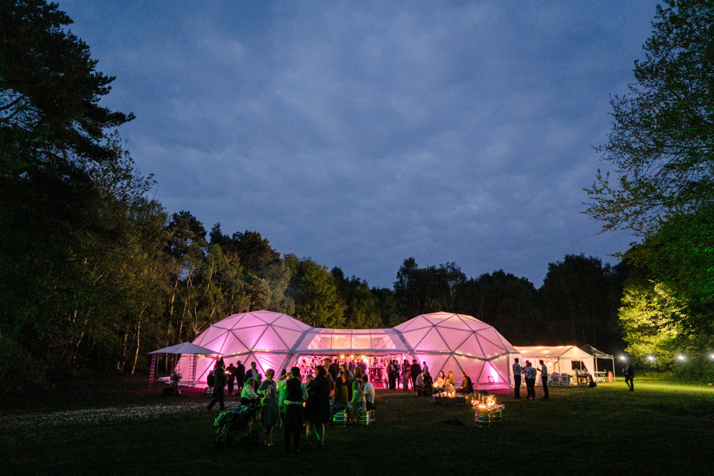 Geodome Tent Marquee Campsite Wedding Aden Priest Photography