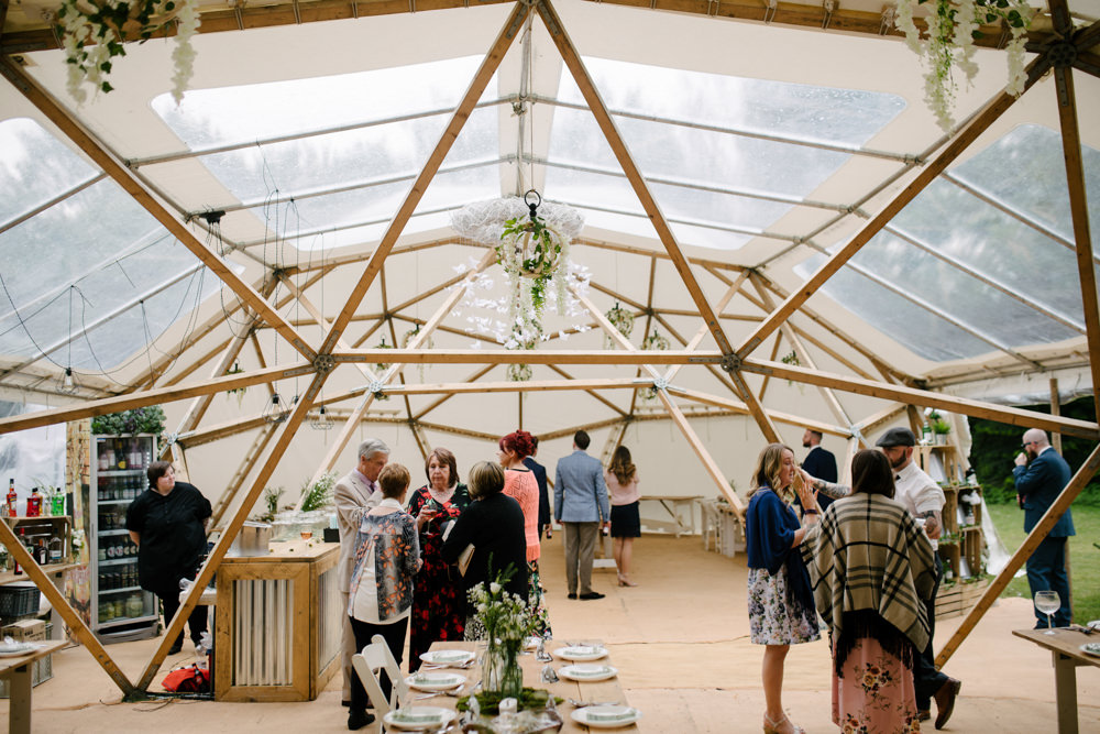 Geodome Tent Marquee Dome Reception Campsite Wedding Aden Priest Photography