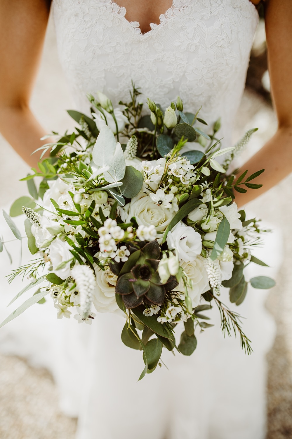 Bouquet Flowers Bride Bridal Greenery Eucalyptus Greek English Wedding Holly Collings Photography
