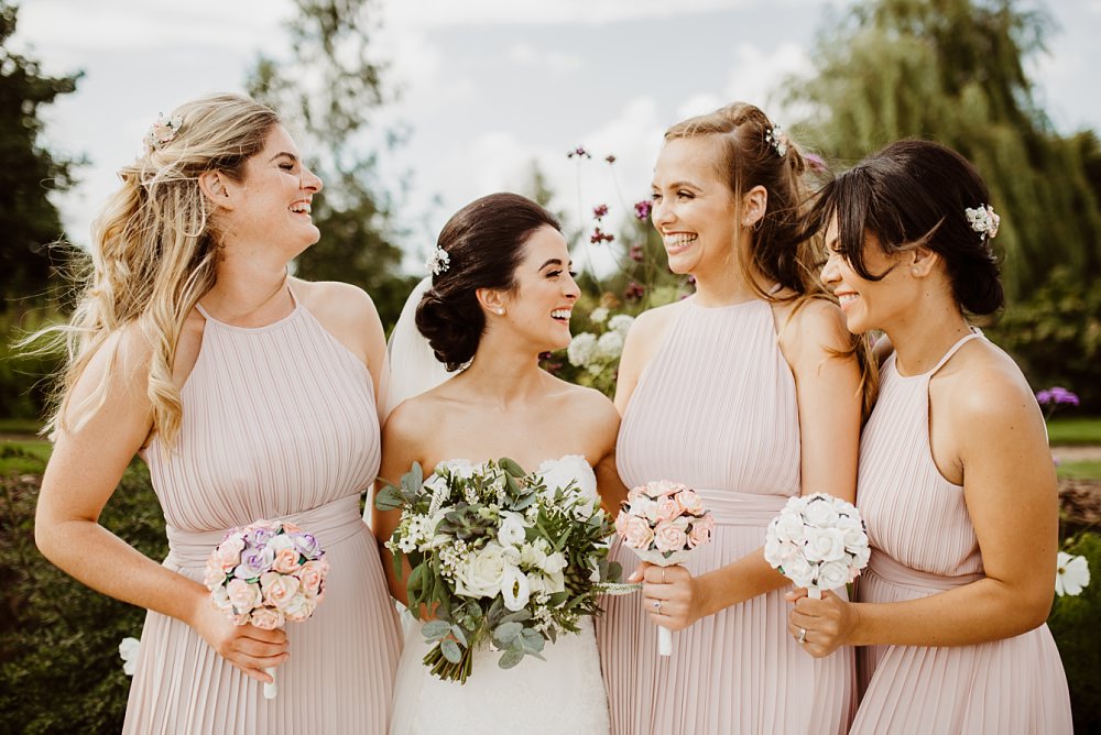 Pale Pink Bridesmaids Bridesmaid Dress Dresses Greek English Wedding Holly Collings Photography