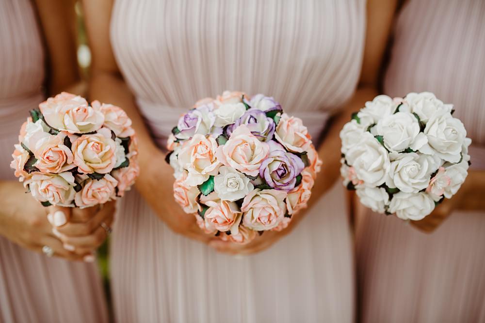 Bridesmaid Bouquets Flowers Pastel Greek English Wedding Holly Collings Photography