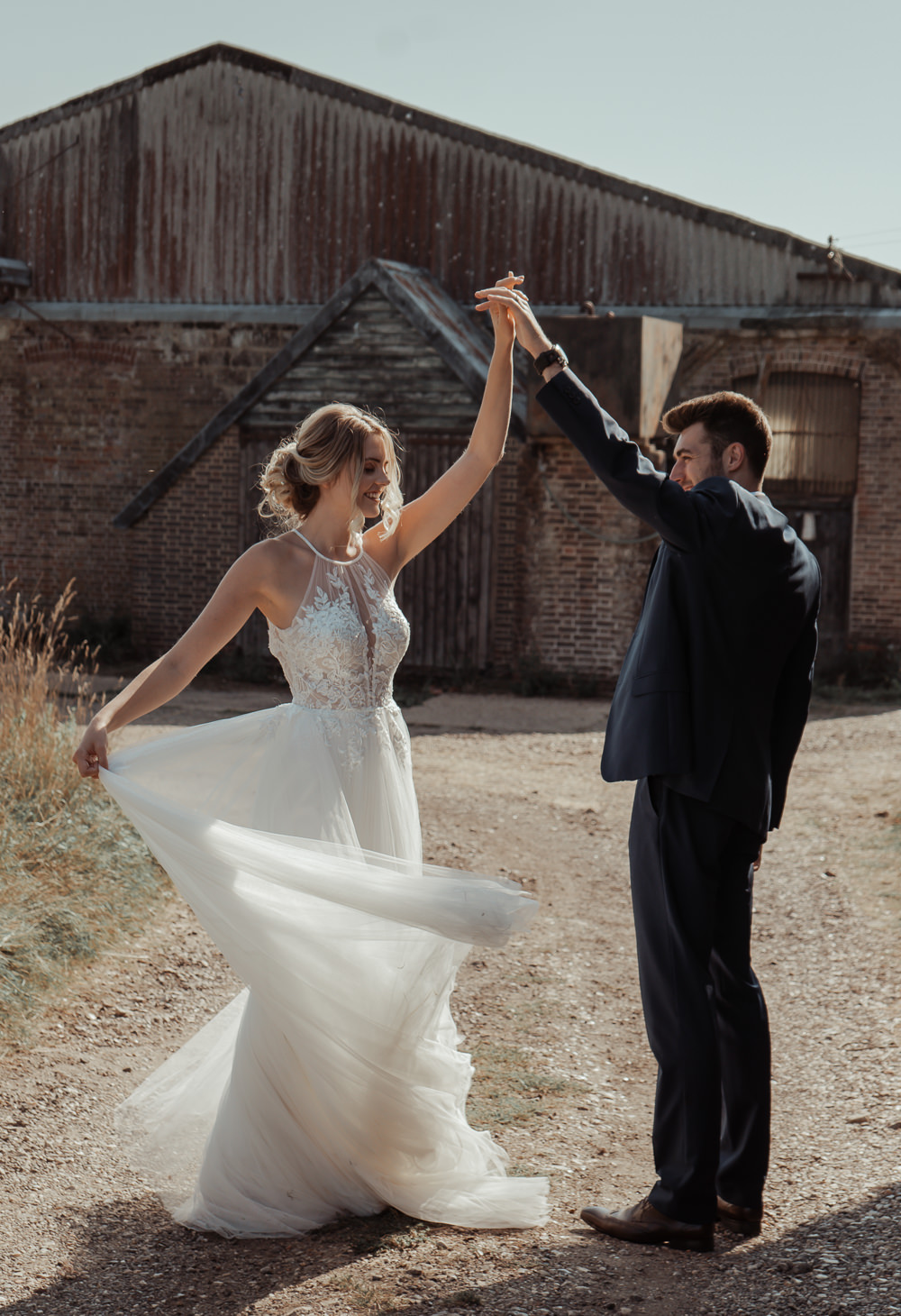 Dress Gown Bride Bridal Tulle Veil Floaty Boho Intimate Wedding Ideas Imogen Eve Photography