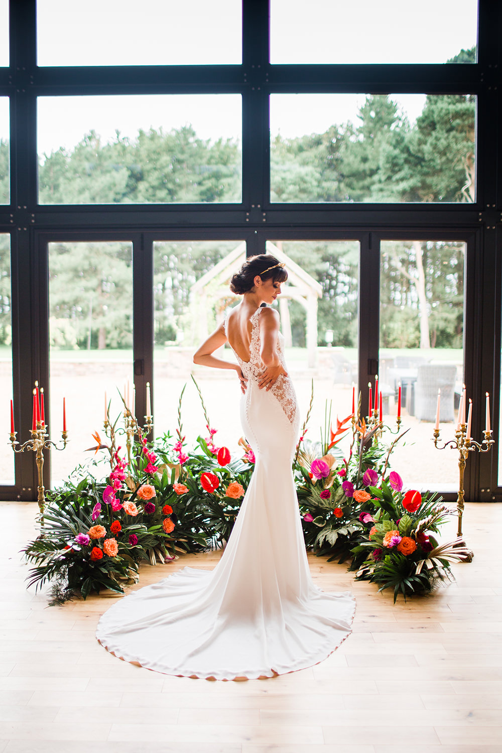 Tropical Flowers Pink Orange Lily Jungle Wedding Ideas Terri Pashley Photography