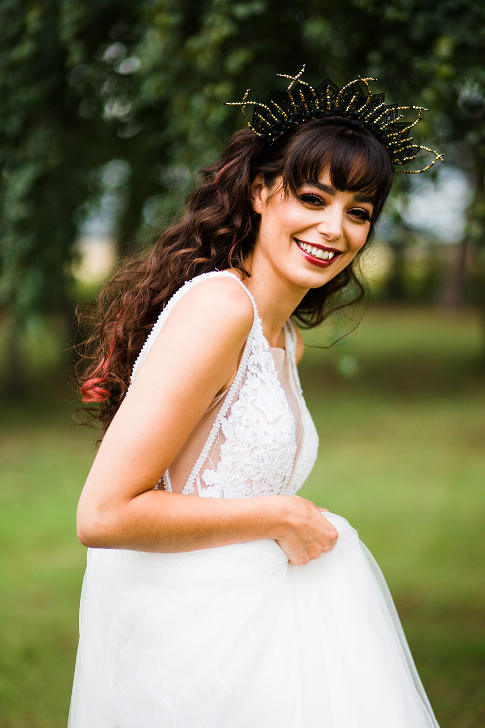 Bride Bridal Make Up Headdress Jungle Wedding Ideas Terri Pashley Photography