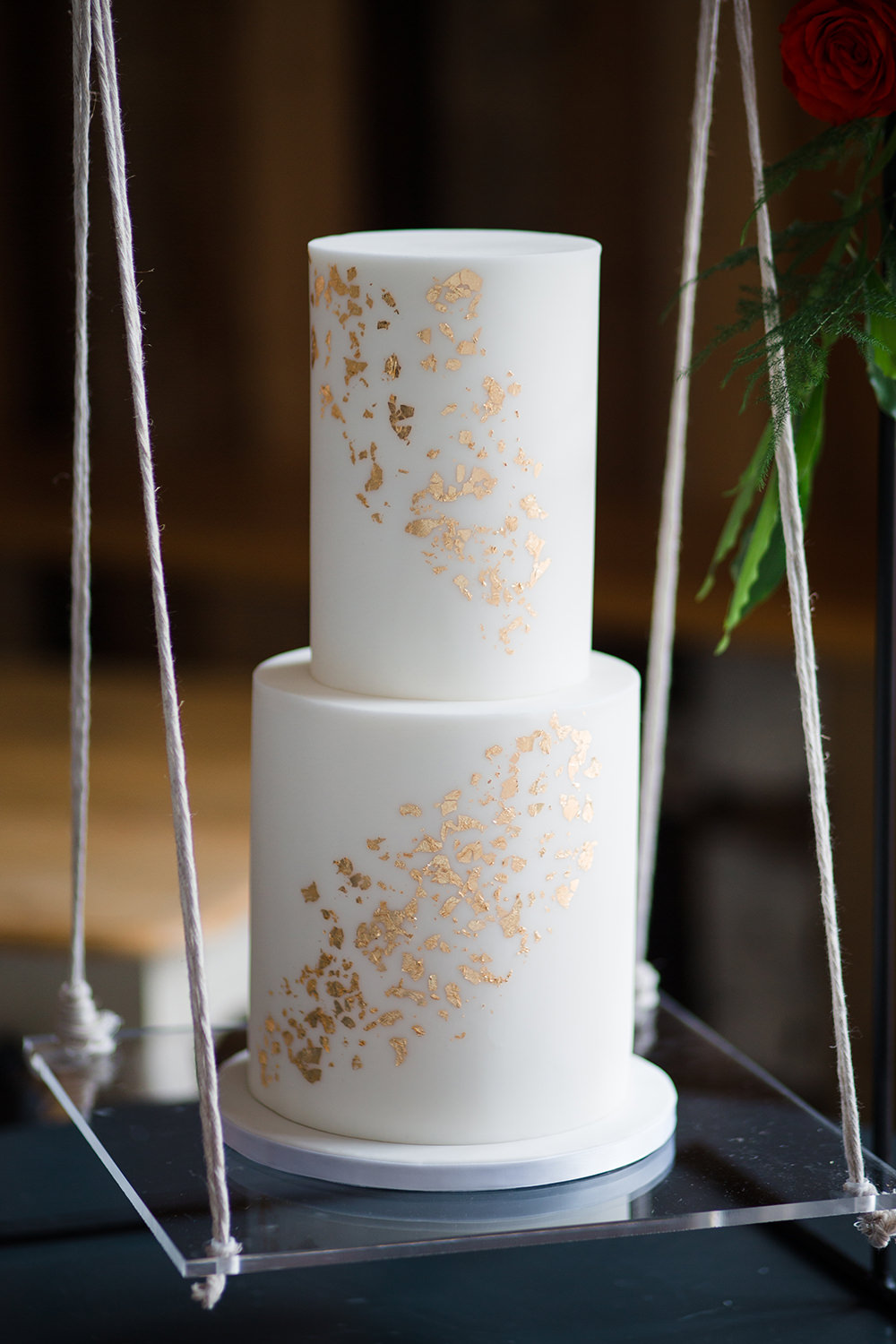 Gold Geometric Cake Jungle Wedding Ideas Terri Pashley Photography