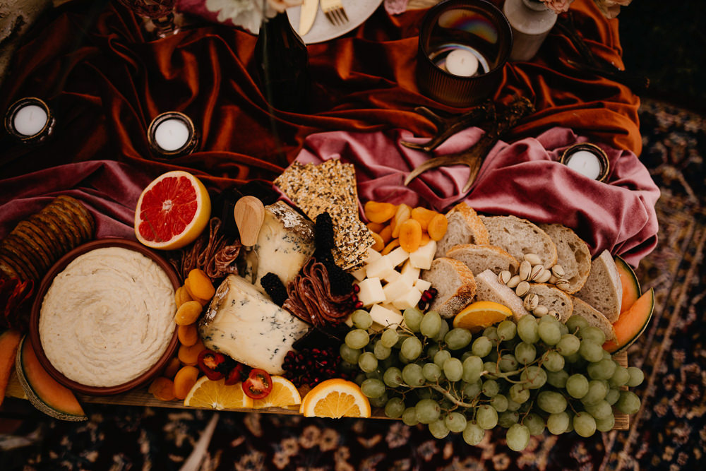 Grazing Table Sharing Platter Food Peak District Elopement Fly On The Wall Photography