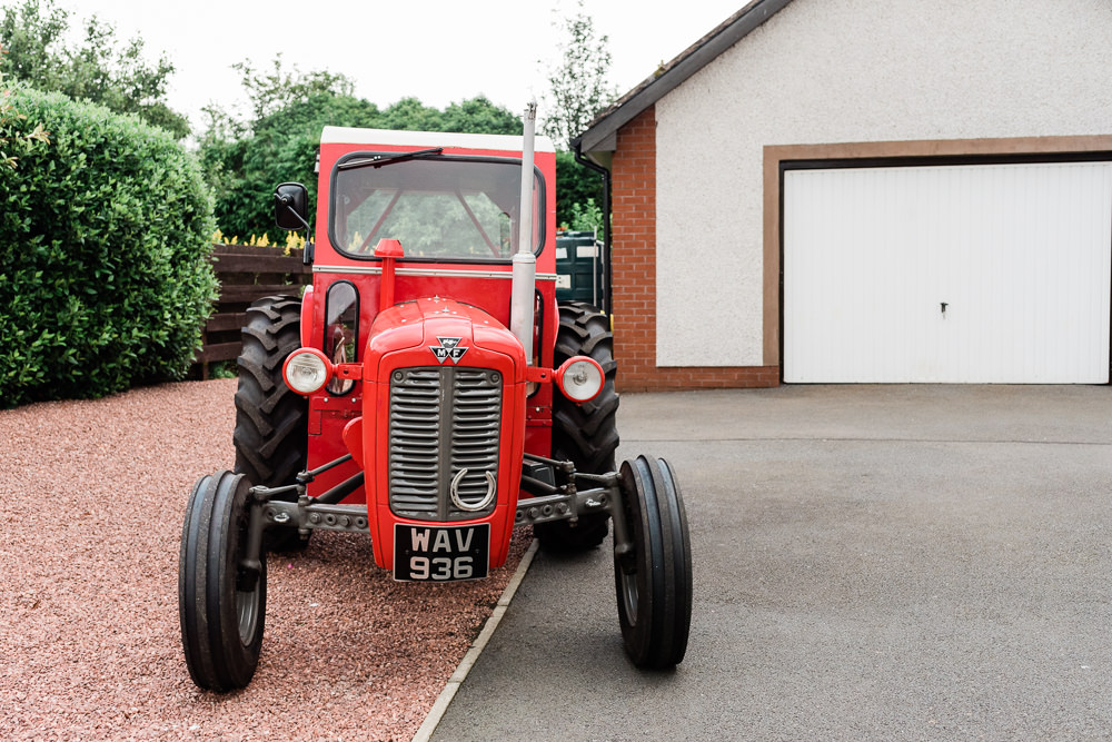 Tractor Transport Scotland Garden Wedding LJ Horton Photography