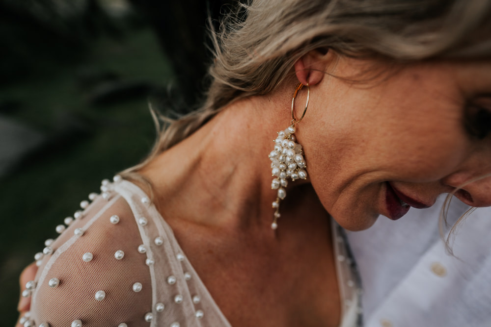 Bride Bridal Earrings UK Boho Elopement Jenny Appleton