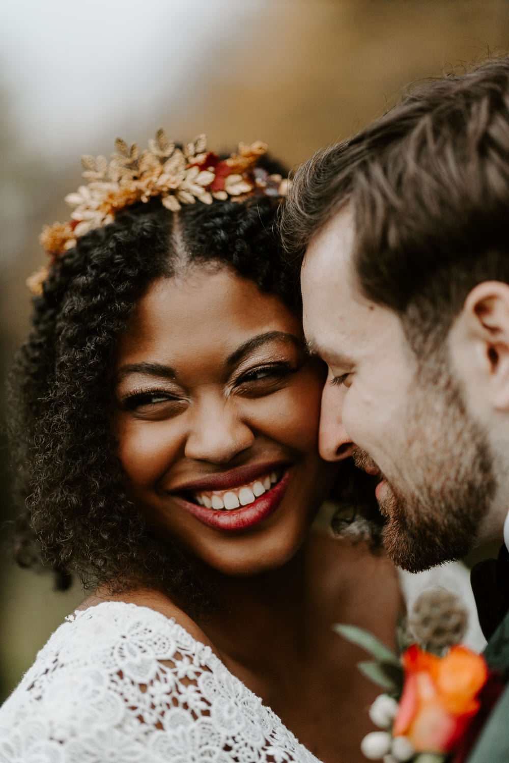 Bride Bridal Hair Make Up Autumn Wedding Colours Laura Williams Photography