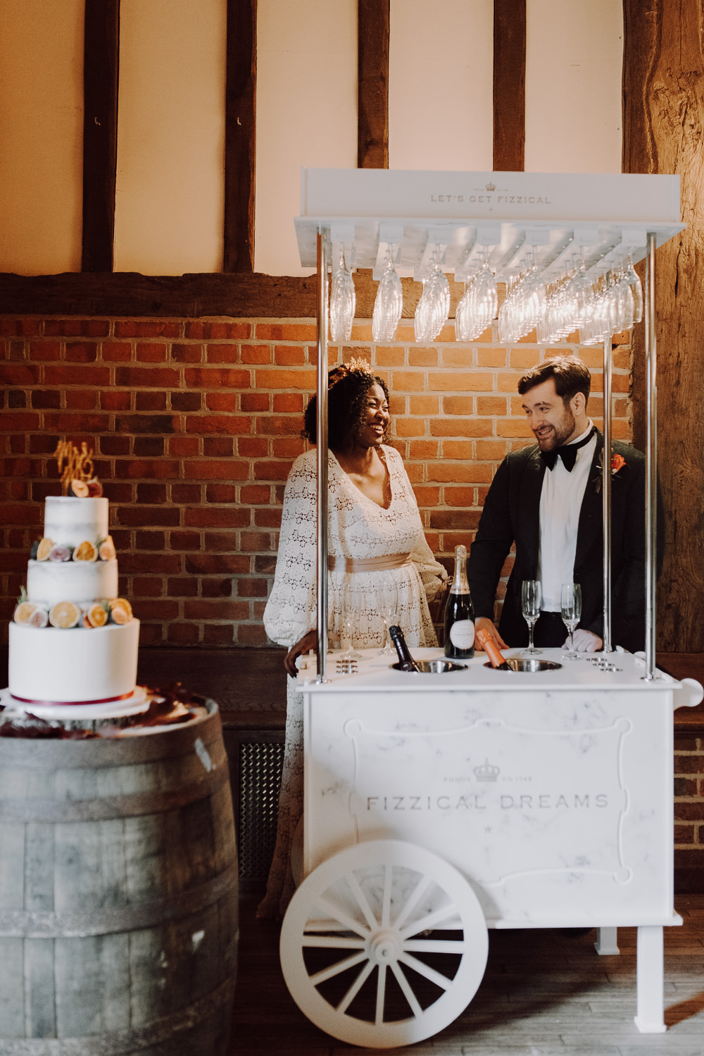 Drinks Cart Autumn Wedding Colours Laura Williams Photography