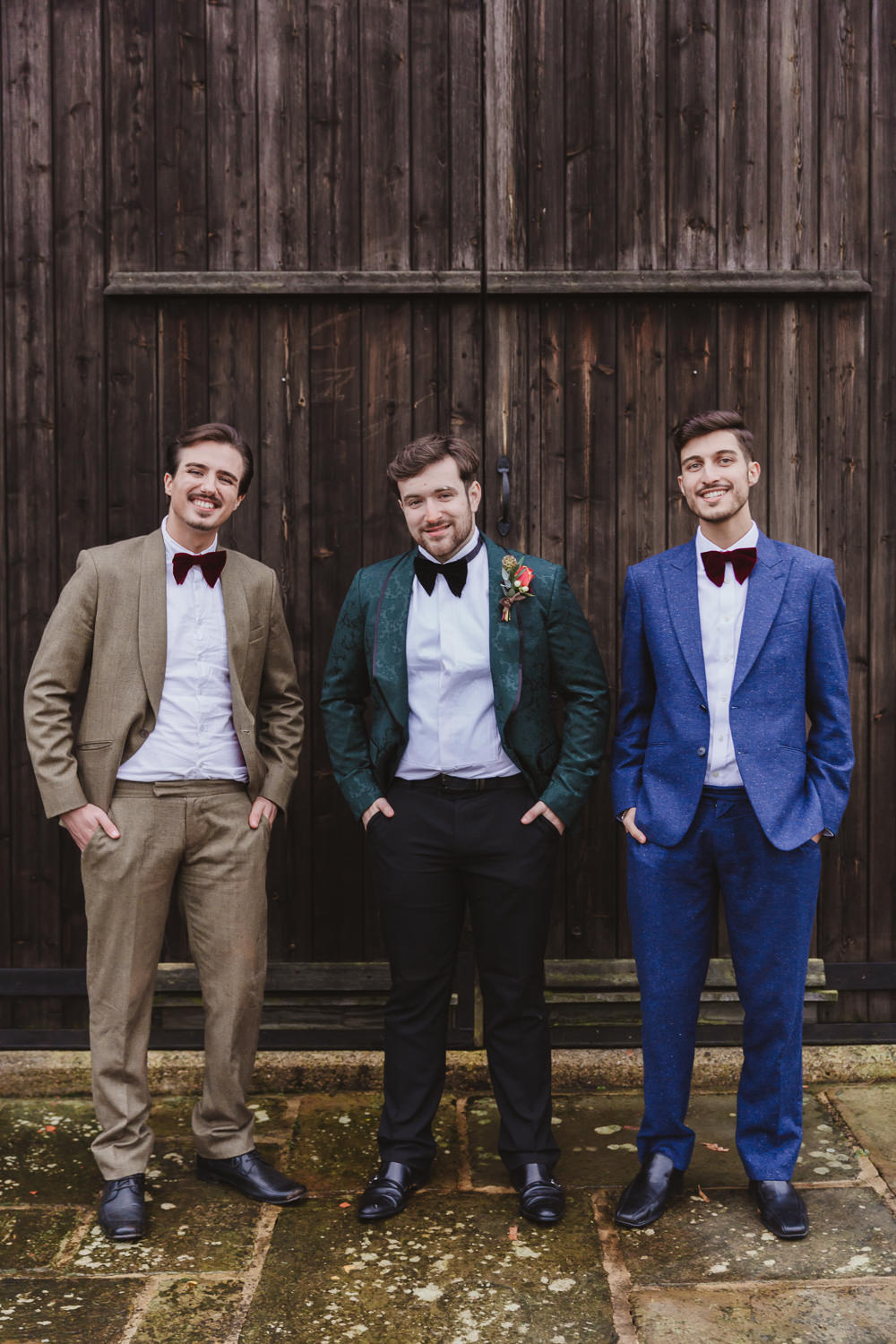 Groom Suit Print Jacket Bow Tie Groomsen Autumn Wedding Colours Lori Loves Photography
