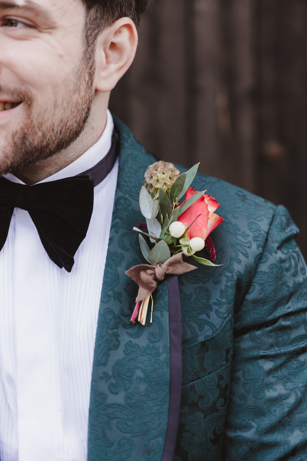 Groom Buttonhole Flowers Autumn Wedding Colours Lori Loves Photography