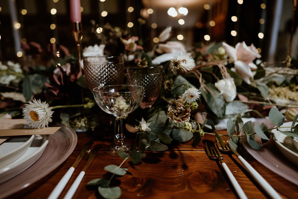 Decor Lighting Canopy Tunnel Table Decor Greenery Candles Barn Wedding Lights Sharron Gibson