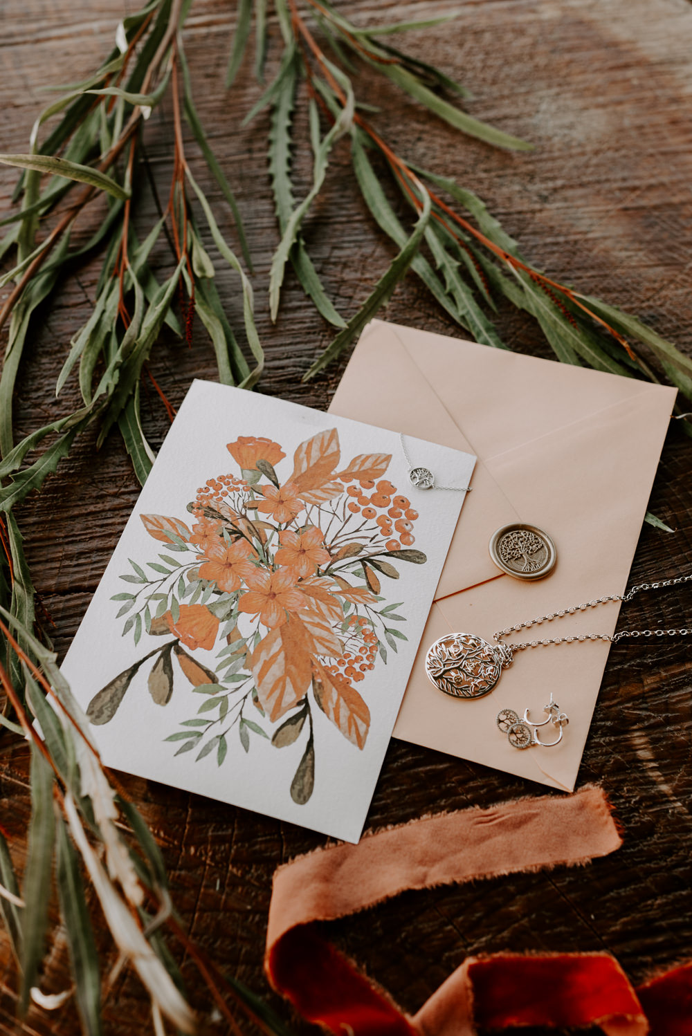 Rust Stationery Invite Invitation Burnt Orange Wedding Ideas Laura Williams Photography