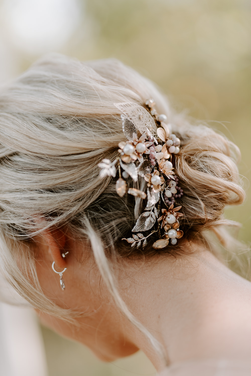 Bride Bridal Hair Style Up Do Burnt Orange Wedding Ideas Laura Williams Photography