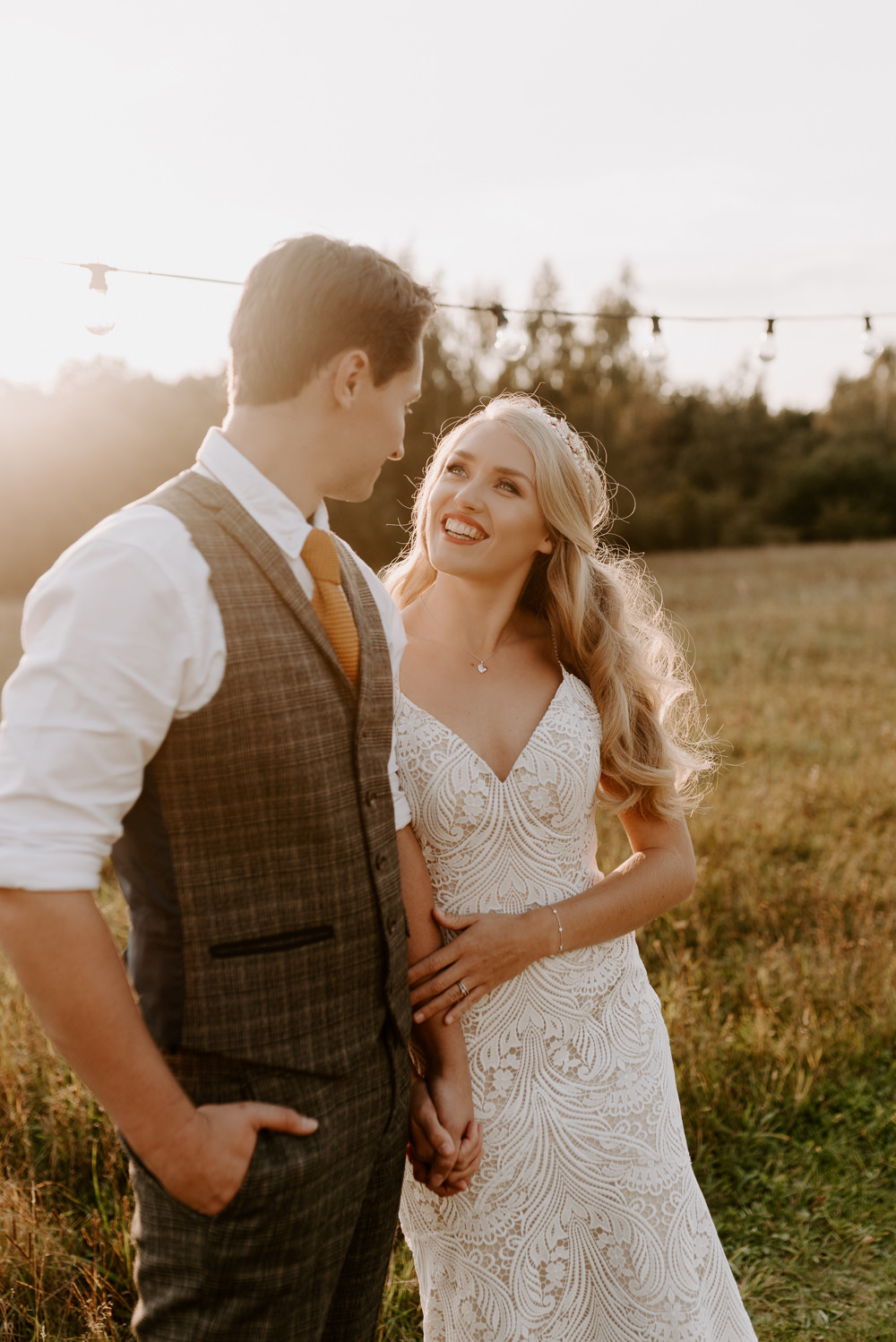 Dress Gown Lace Straps Burnt Orange Wedding Ideas Laura Williams Photography