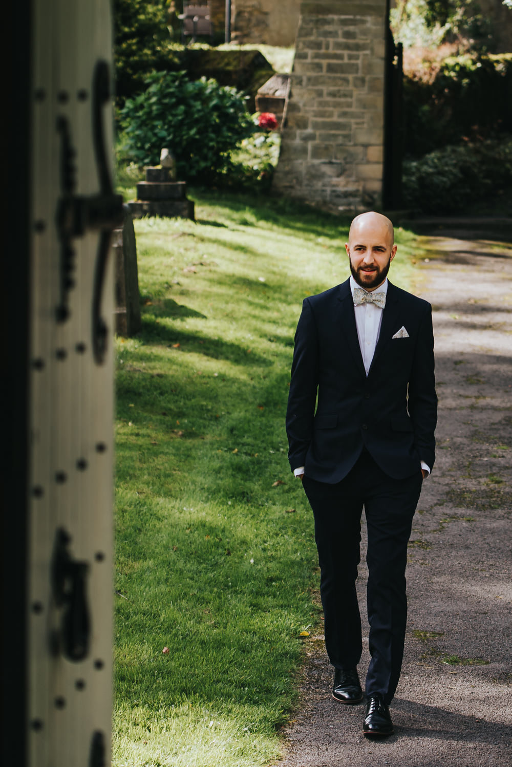 Groom Suit Bow Tie Covid Wedding Ceremony IG Time Photography