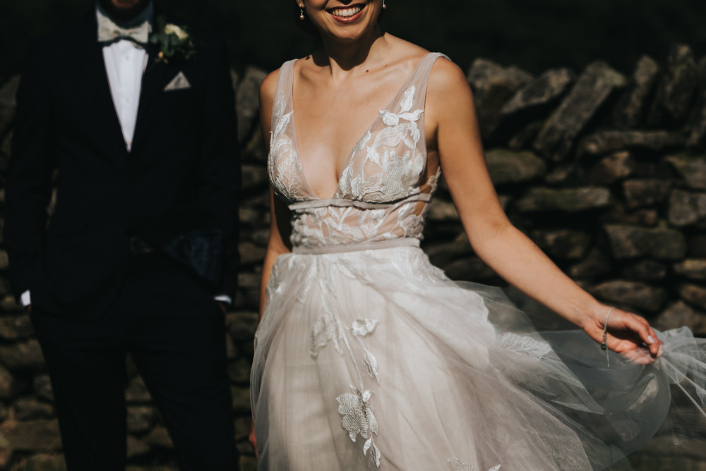 Dress Gown Bride Bridal Galetea Willowby Tulle Covid Wedding Ceremony IG Time Photography