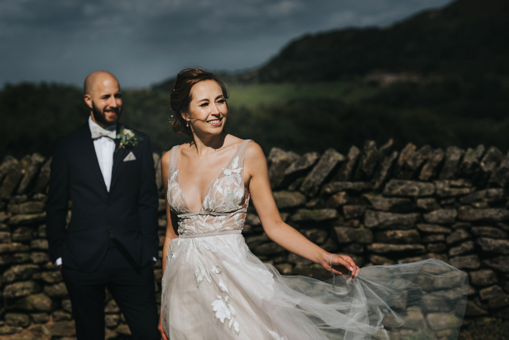 Dress Gown Bride Bridal Galetea Willowby Tulle Covid Wedding Ceremony IG Time Photography