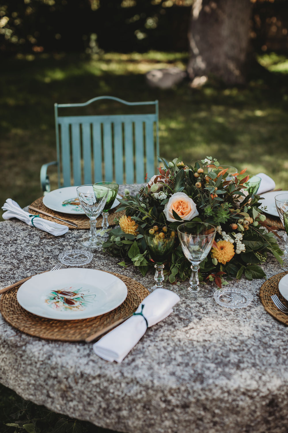 Table Centrepiece Flowers Intimate Wedding Spain Ofelia Matos