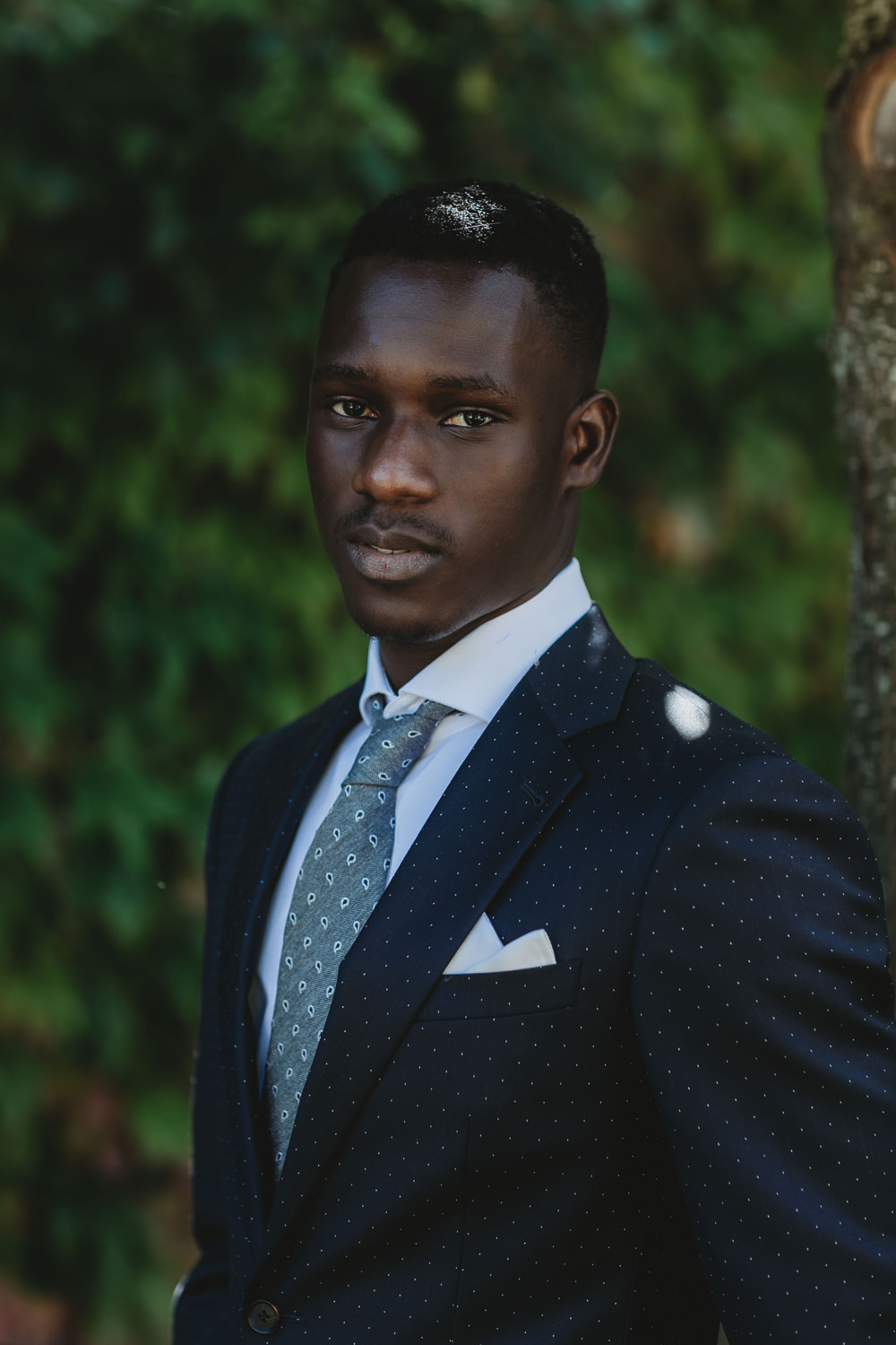 Groom Suit Blue Tie Intimate Wedding Spain Ofelia Matos