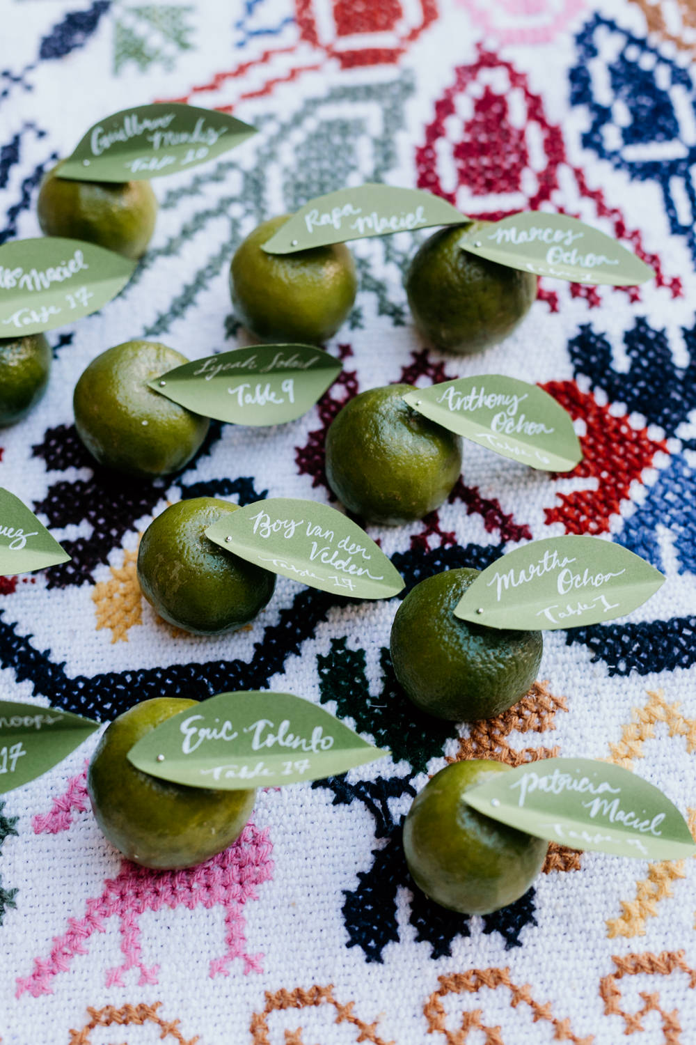 Place Name Cards Apples Mexico Destination Wedding Pierce Weddings