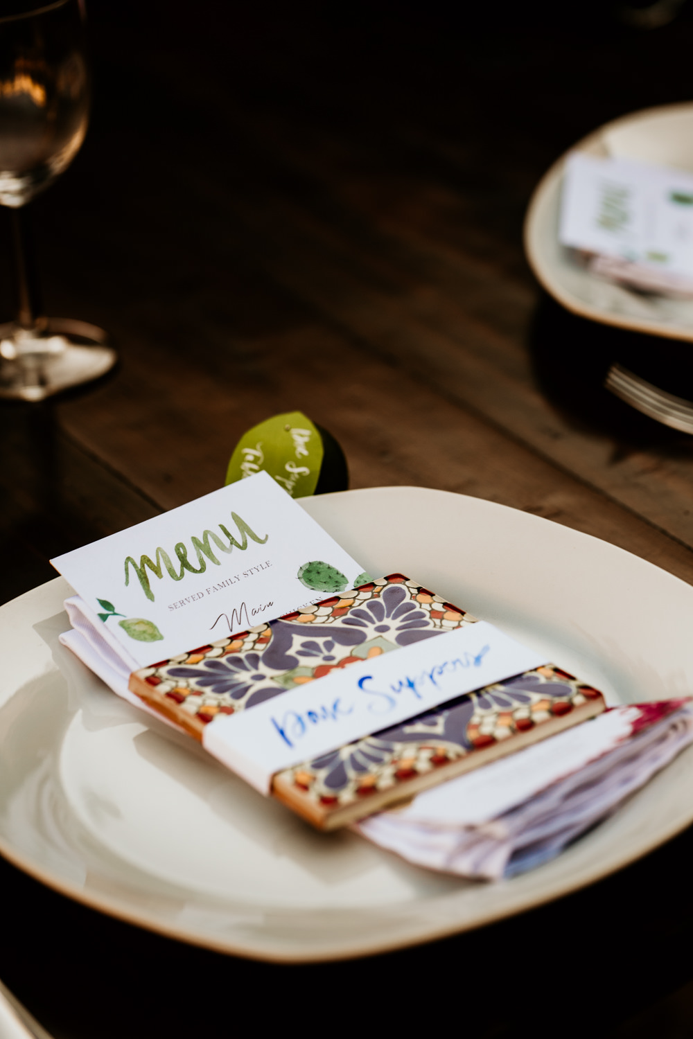 Place Setting Decor Mexico Destination Wedding Pierce Weddings