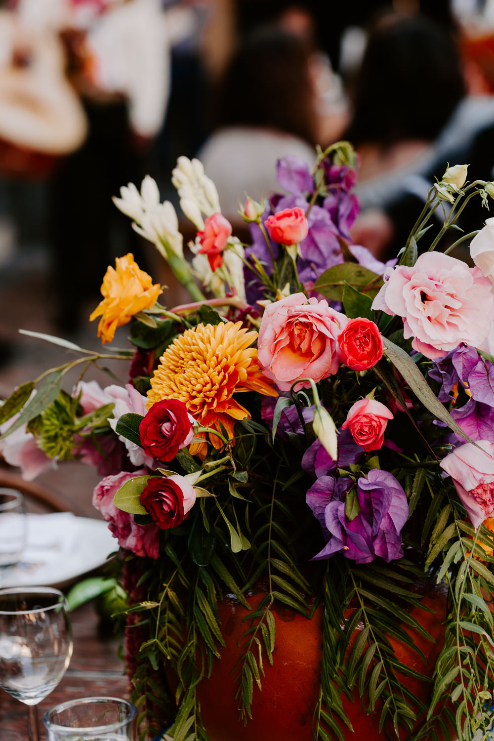 Table Flowers Centrepiece Decor Mexico Destination Wedding Pierce Weddings