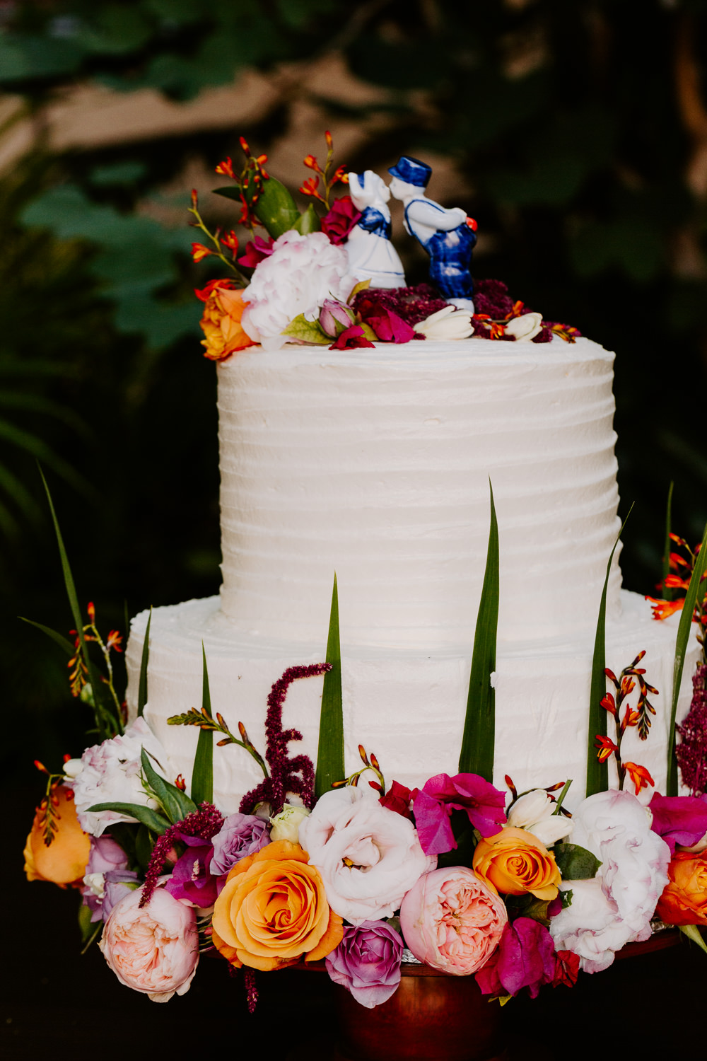 Buttercream Cake Flowers Topper Mexico Destination Wedding Pierce Weddings