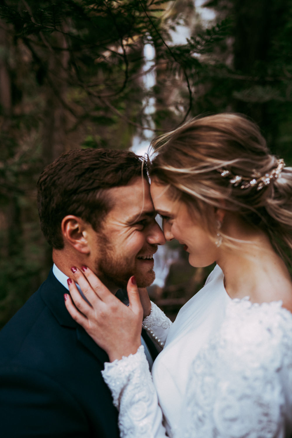 Bride Bridal Hair Style Up Do Braid Plait Olympic National Park Elopement The Foxes Photography
