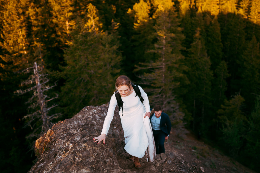 Hiking Bride Groom Olympic National Park Elopement The Foxes Photography