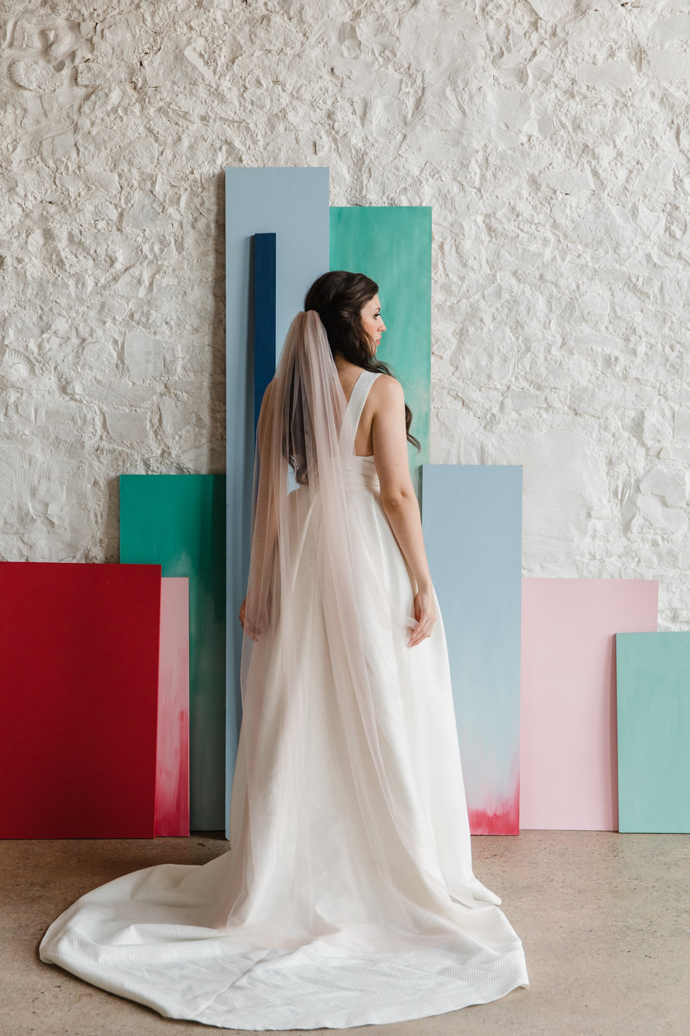 Rectangle Backdrop Panel Pastel Rainbow Wedding Ideas Michelle Huggleston Photography