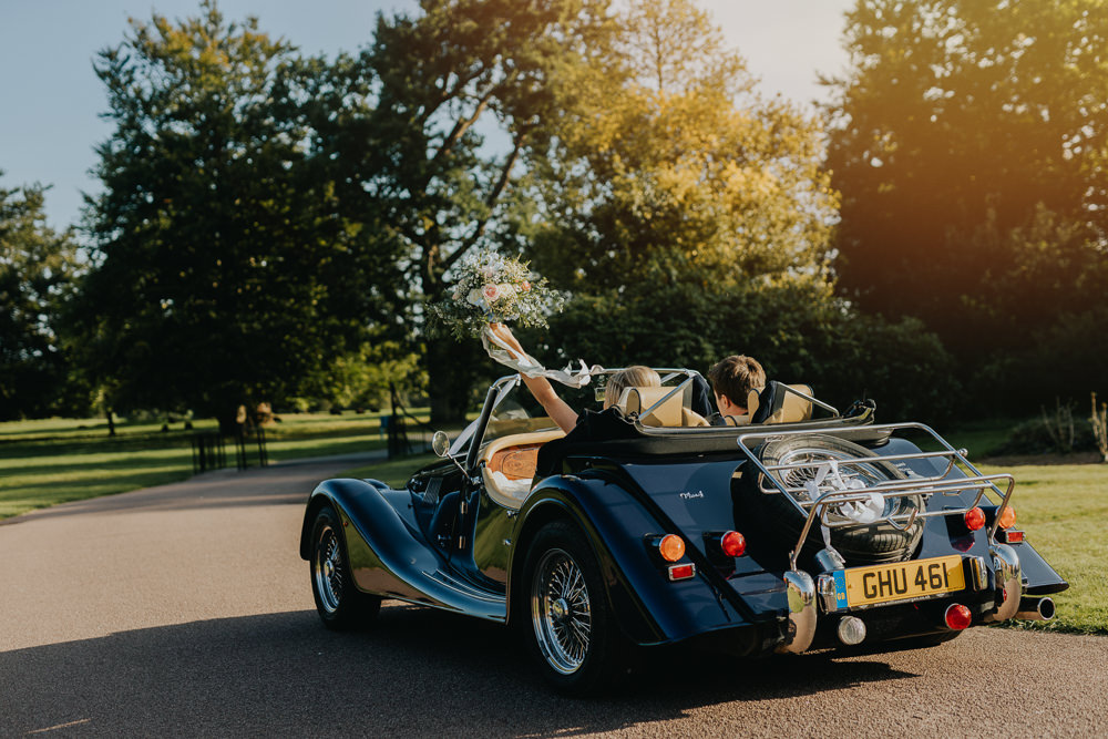 Convertible Car Transport Classic September 2020 Wedding James Merrick Photography