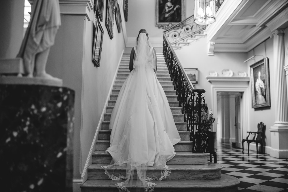 Dress Gown Bride Bridal Straps Veil September 2020 Wedding James Merrick Photography