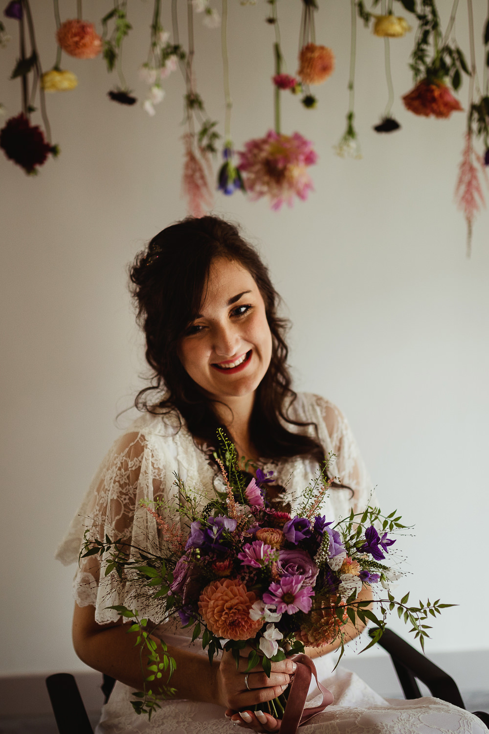 Dress Gown Bride Bridal Sleeves Lace Sheffield Manor Lodge Wedding Fly On The Wall Photography