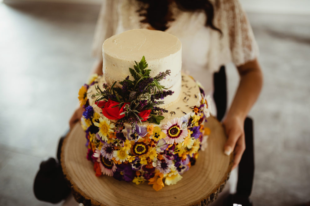 Petal Pressed Flower Cake Floral Sheffield Manor Lodge Wedding Fly On The Wall Photography