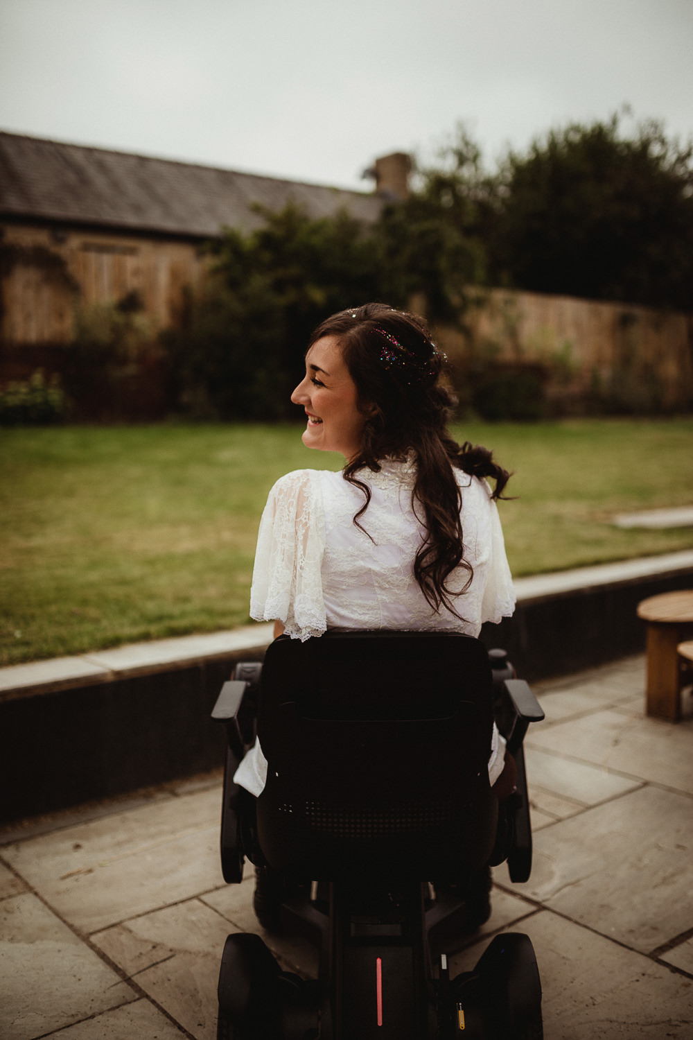 Dress Gown Bride Bridal Sleeves Lace Sheffield Manor Lodge Wedding Fly On The Wall Photography