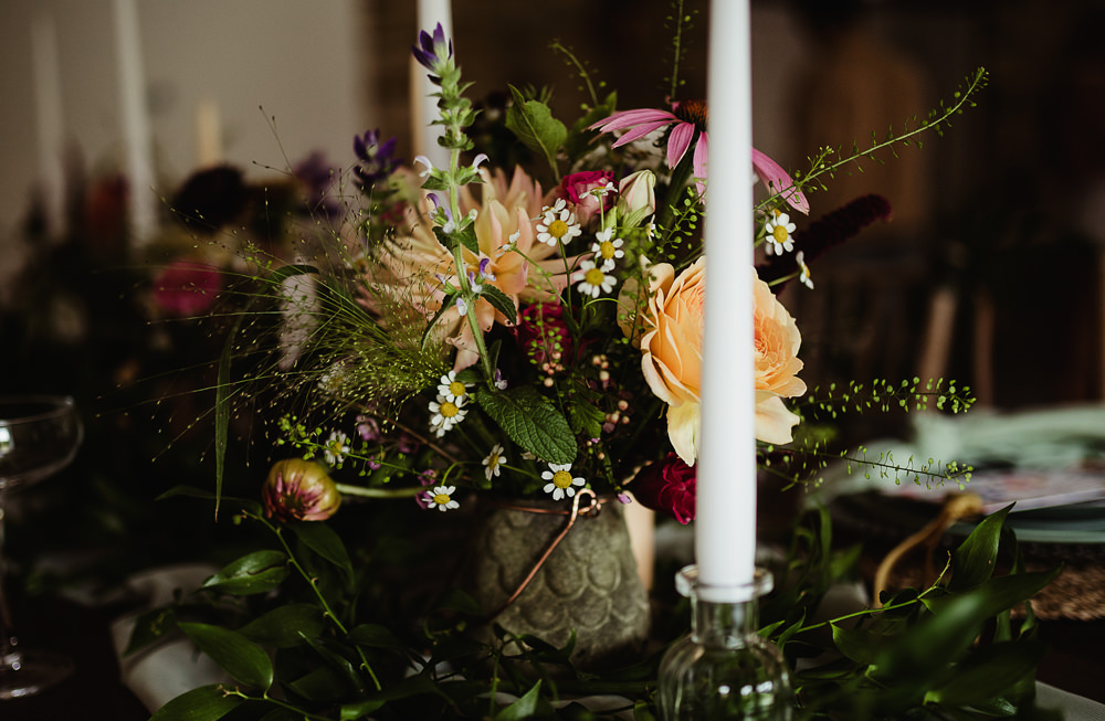 Table Tablescape Decor Decorations Flowers Floral Candles Sheffield Manor Lodge Wedding Fly On The Wall Photography