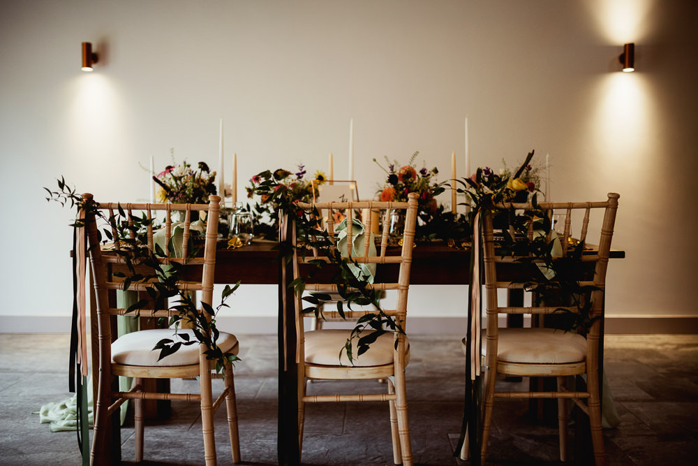 Table Tablescape Decor Decorations Flowers Floral Candles Sheffield Manor Lodge Wedding Fly On The Wall Photography