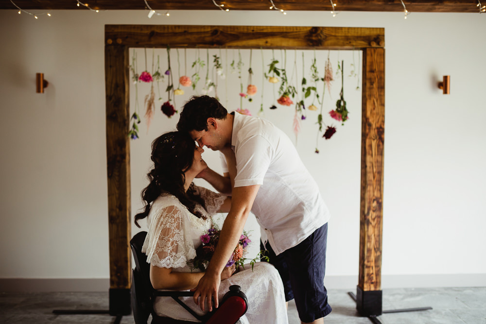 Flower Arch Backdrop Ceremony Aisle Sheffield Manor Lodge Wedding Fly On The Wall Photography