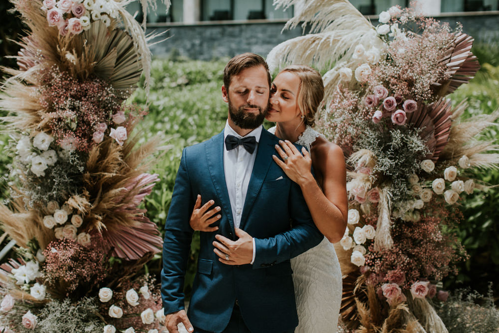 Stylish Pink Wedding Ideas Luke Fotoliv Flower Arch Installation Backdrop Ceremony