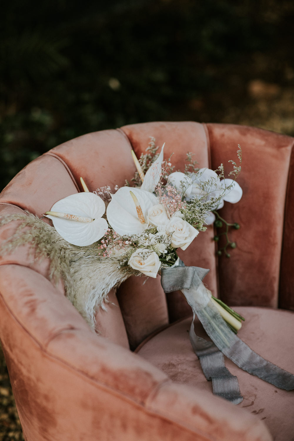 Bouquet Flowers Bride Bridal Pampas Grass Flamingo Flower Stylish Pink Wedding Ideas Luke Fotoliv