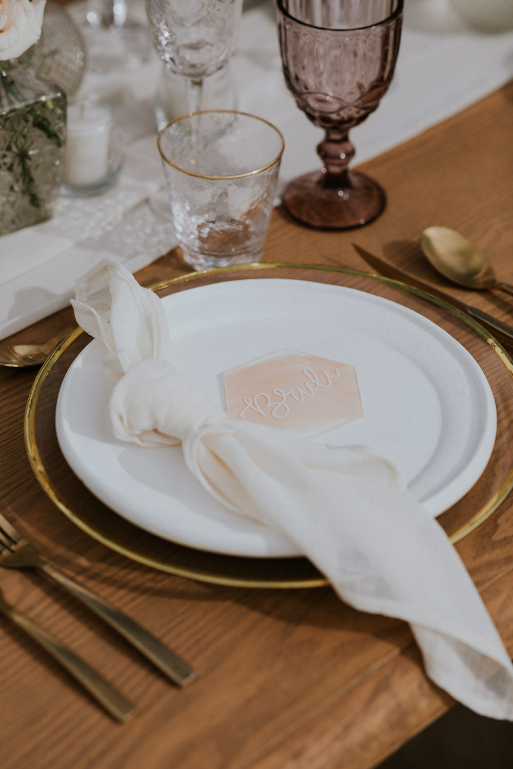 Place Setting Name Decor Stylish Pink Wedding Ideas Luke Fotoliv