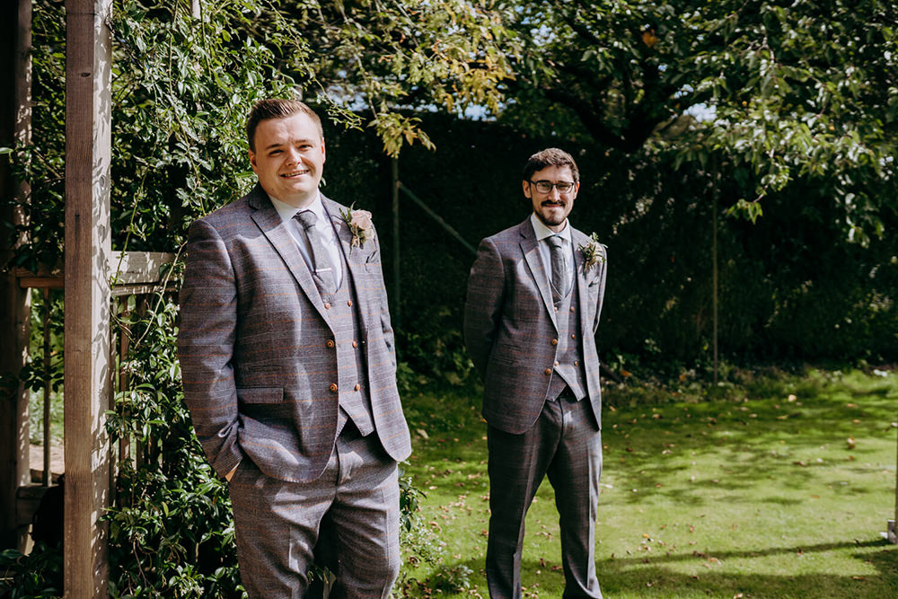 Thirty Guest Wedding Fox and Beau Photography Groom Suit Grey Waistcoat