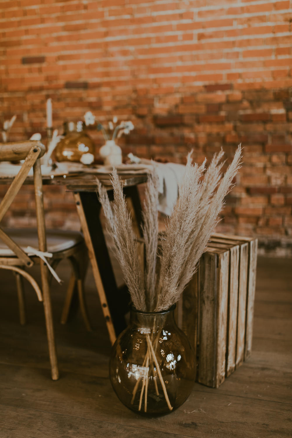 Table Tablescape Decor Candles Flowers Silk Pampas Grass Vineyard Wedding Ideas Jasmine Andrews